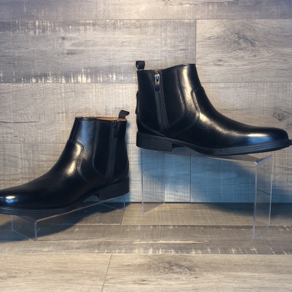 Clarks - Whiddon Zip Black Leather - Picture 2 of 6